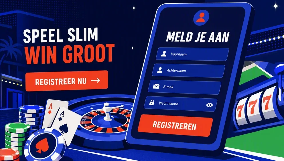 Registratieformulier met invoervelden op scherm
